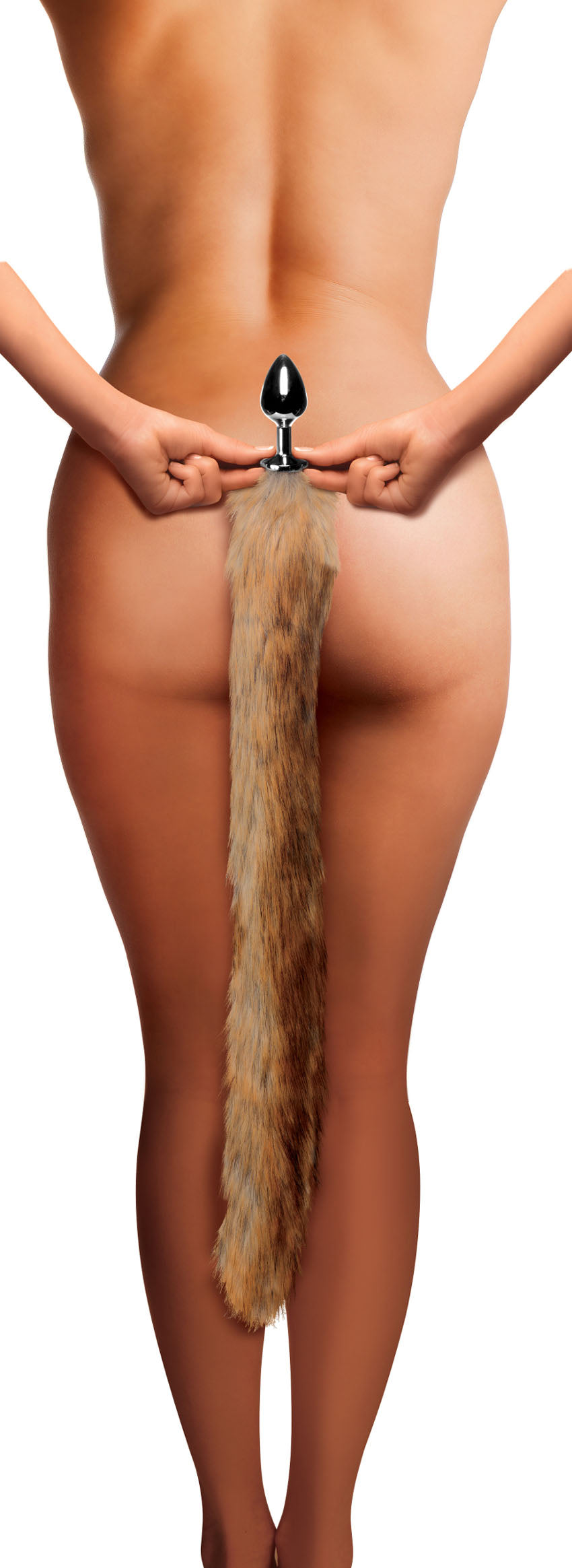 Extra Long Mink Tail Metal Anal Plug TZ-AF423