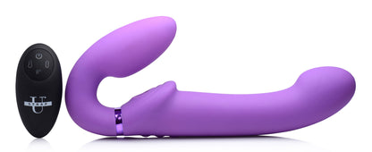 10x Ergo- Fit G-Pulse Inflatable and Vibrating  Strapless Strap- on - Purple SU-AG495-PUR