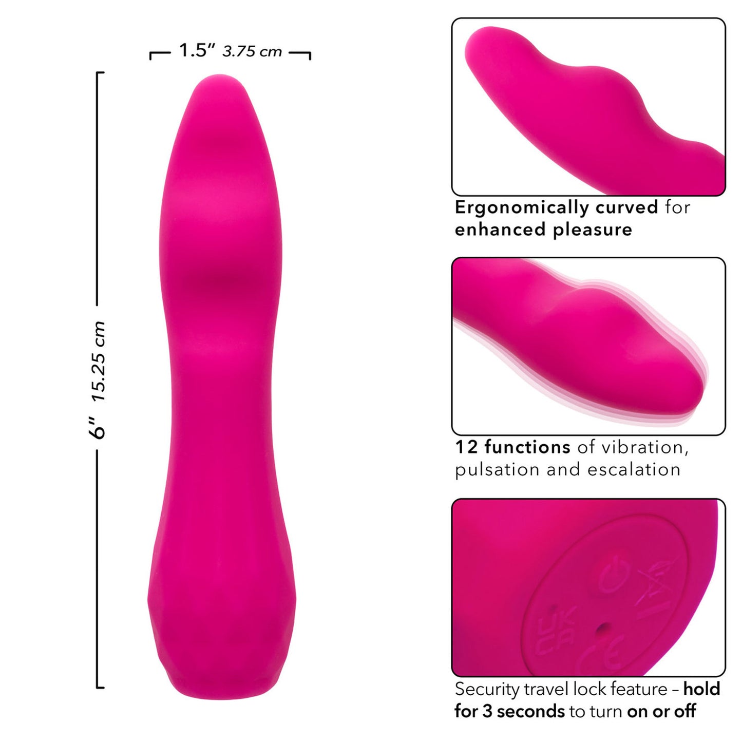 Gia Curved Pleaser - Pink SE4365503