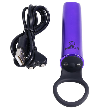 Merci - Power Play With Silicone Grip Ring -  Violet DJ2402-61-BX