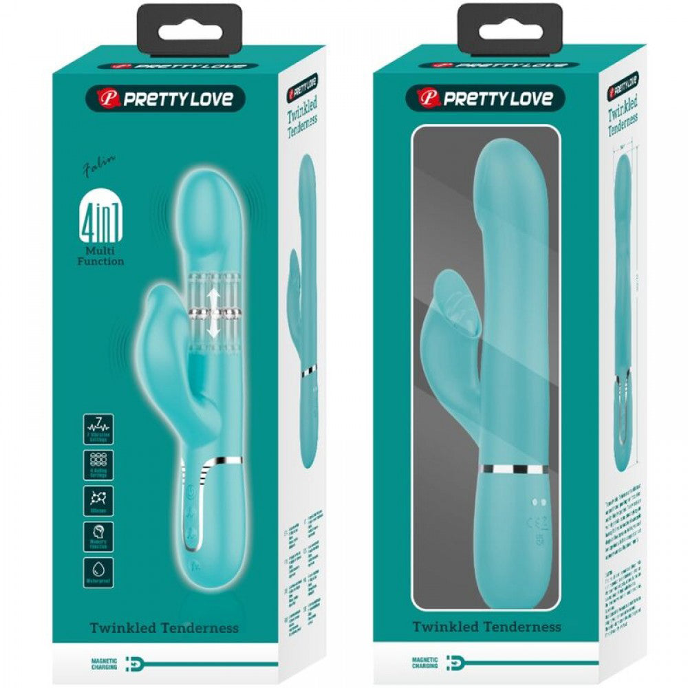 Falin Rabbit Vibrator Pearls - Turquoise BW-500012-1