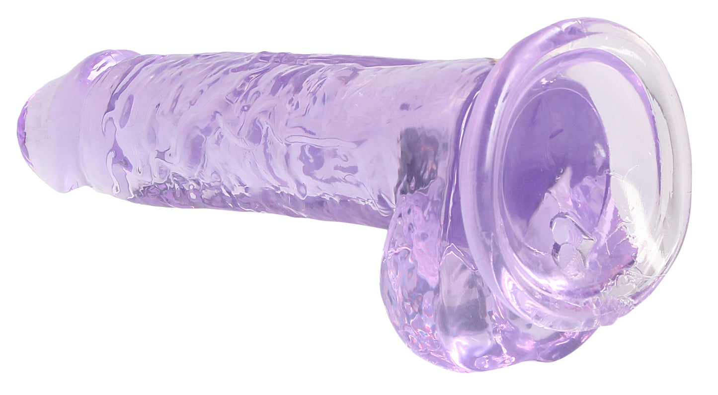 7 Inch Realistic Dildo With Balls - Purple SH-REA091PUR