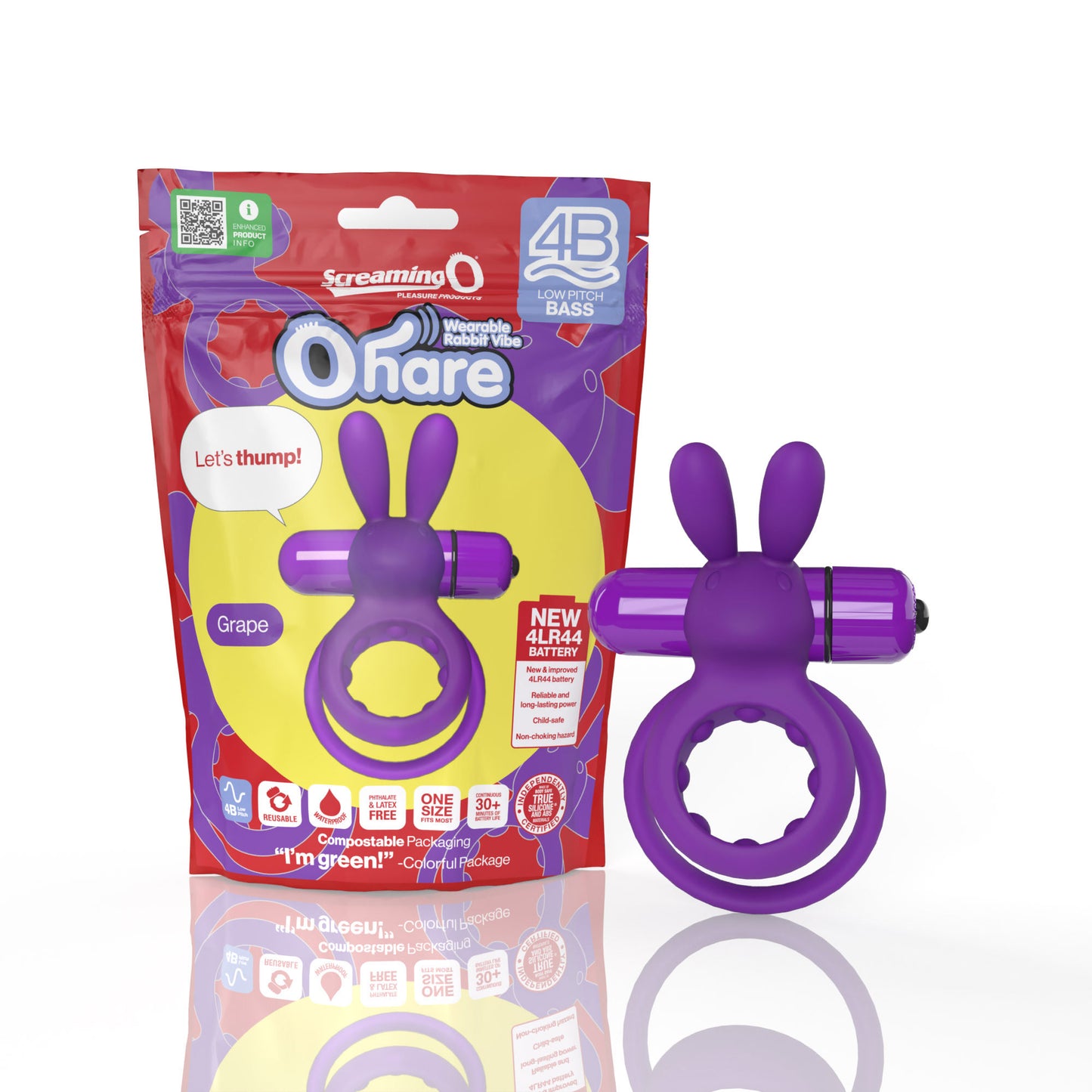 Screaming O 4b - Ohare Wearable Rabbit Vibe -  Grape SO-4BHAR-GP