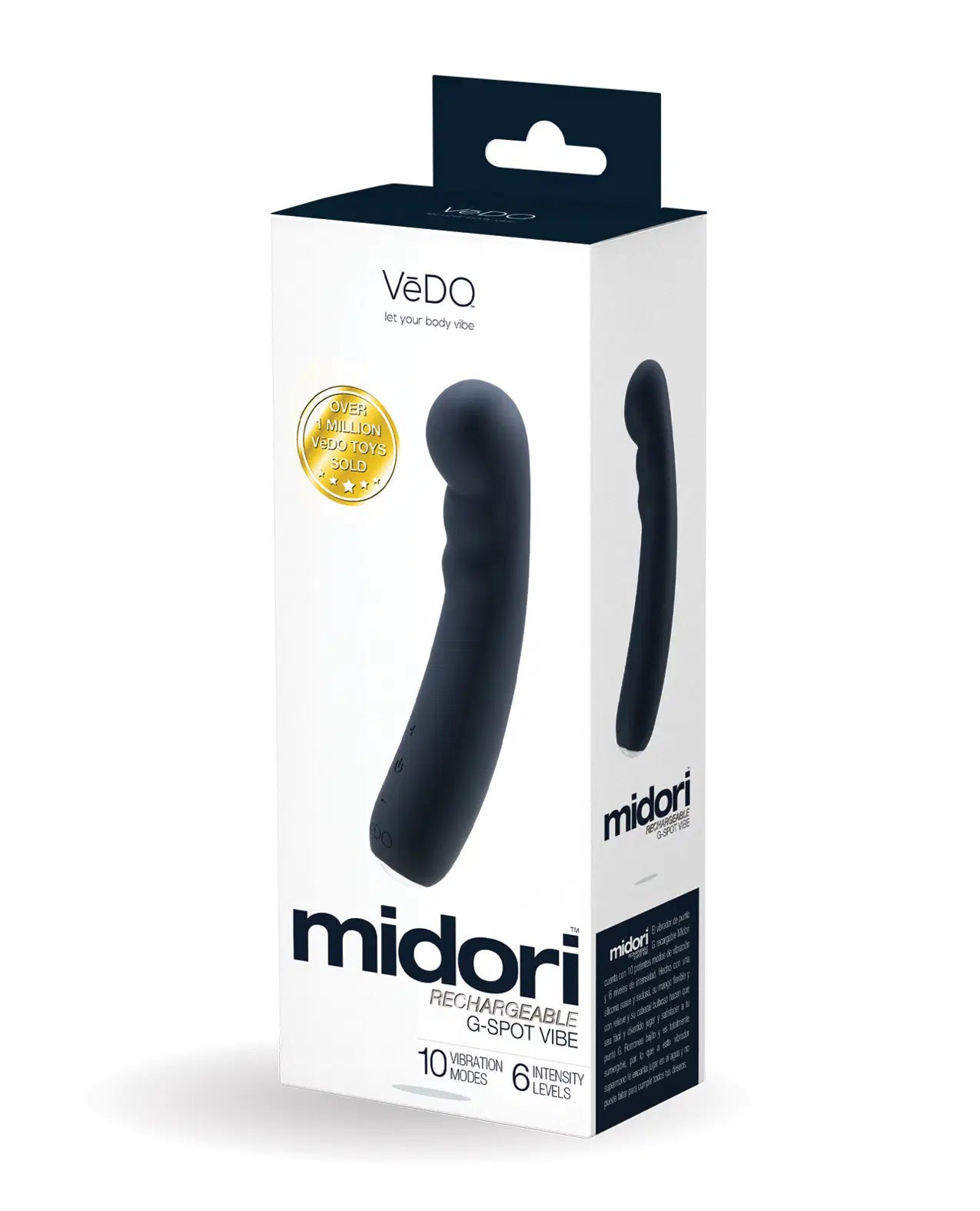 Midori Rechargeable G-Spot Vibe - Just Black VI-P2008