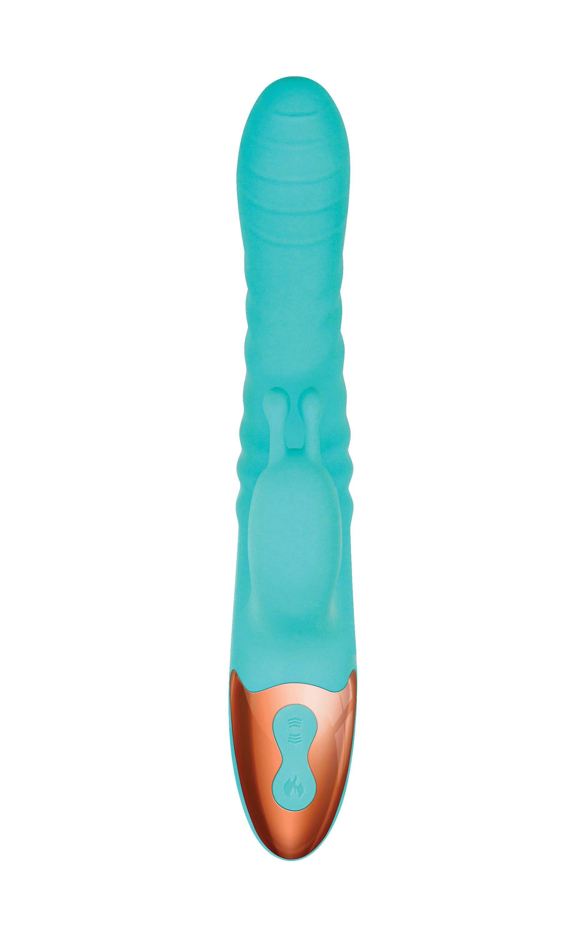 Heat Me Up Warming Rabbit Thruster - Aqua AE-BL-9734-2