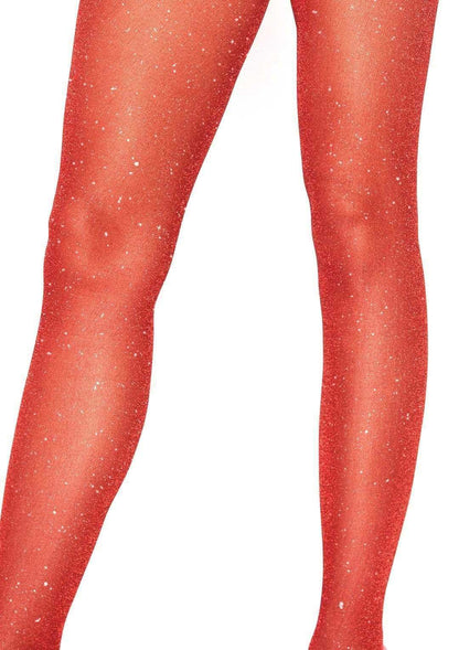 Lurex Shimmer Tights - One Size - Red LA-7130RED