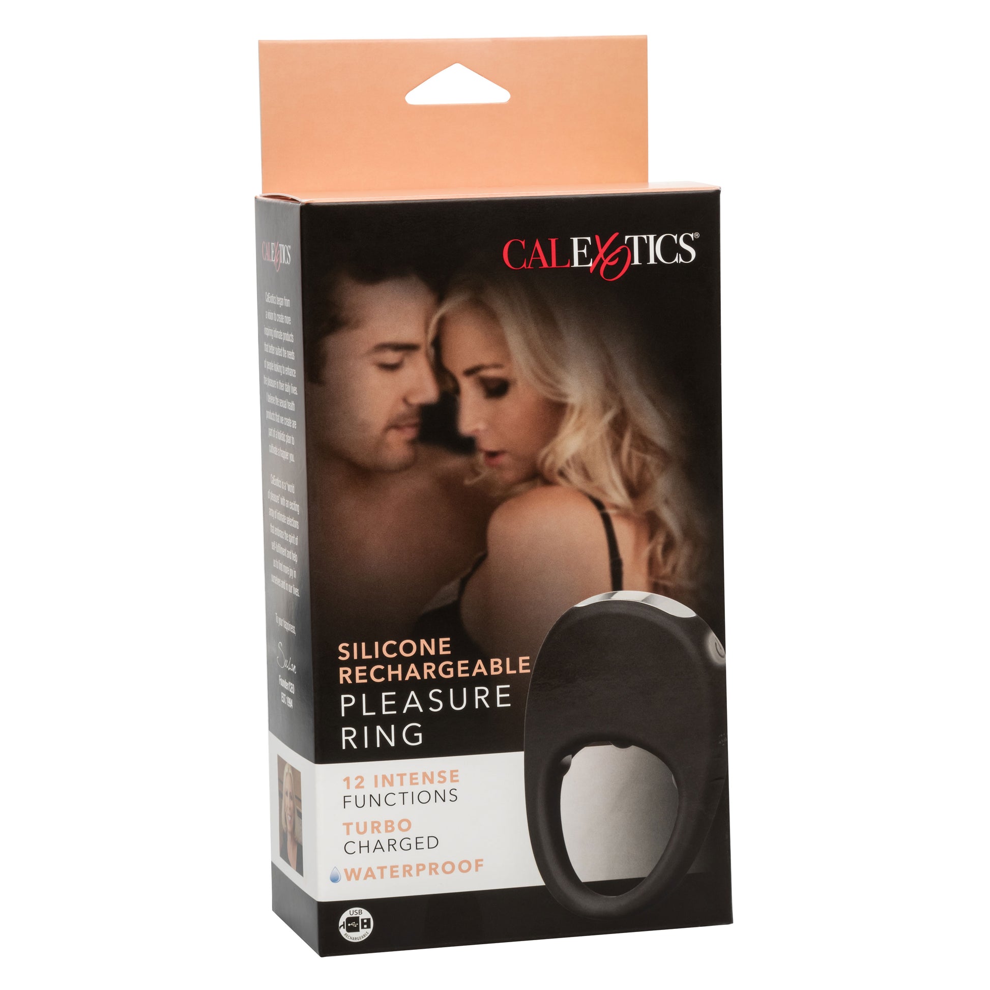 Silicone Rechargeable Pleasure Ring - Black - Black SE1841073