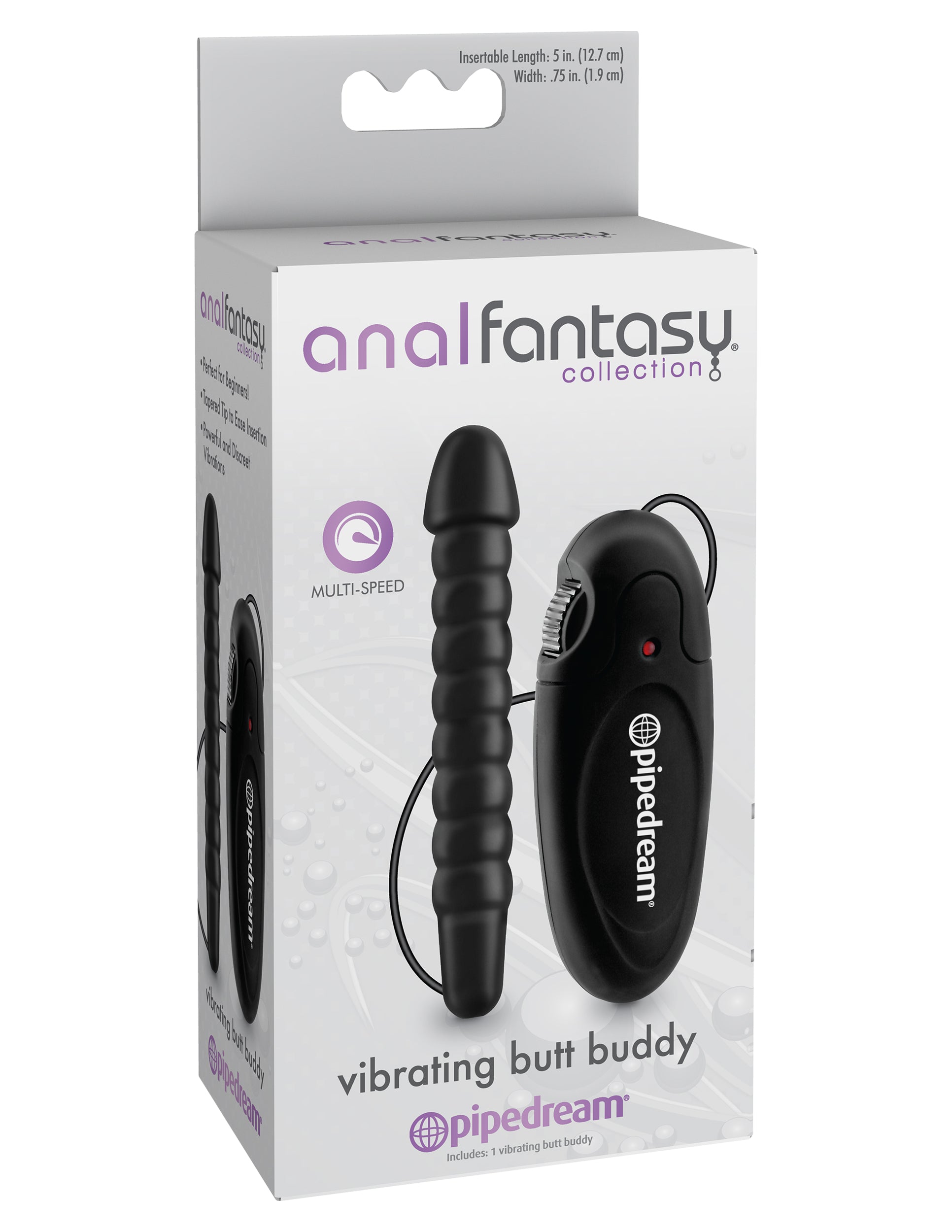 Anal Fantasy Collection Vibrating Butt Buddy - Black PD4629-23