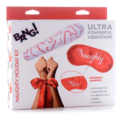 Bang - Naughty Holiday Kit - Wrist Ties XL Bullet  and Blindfold BNG-AG581