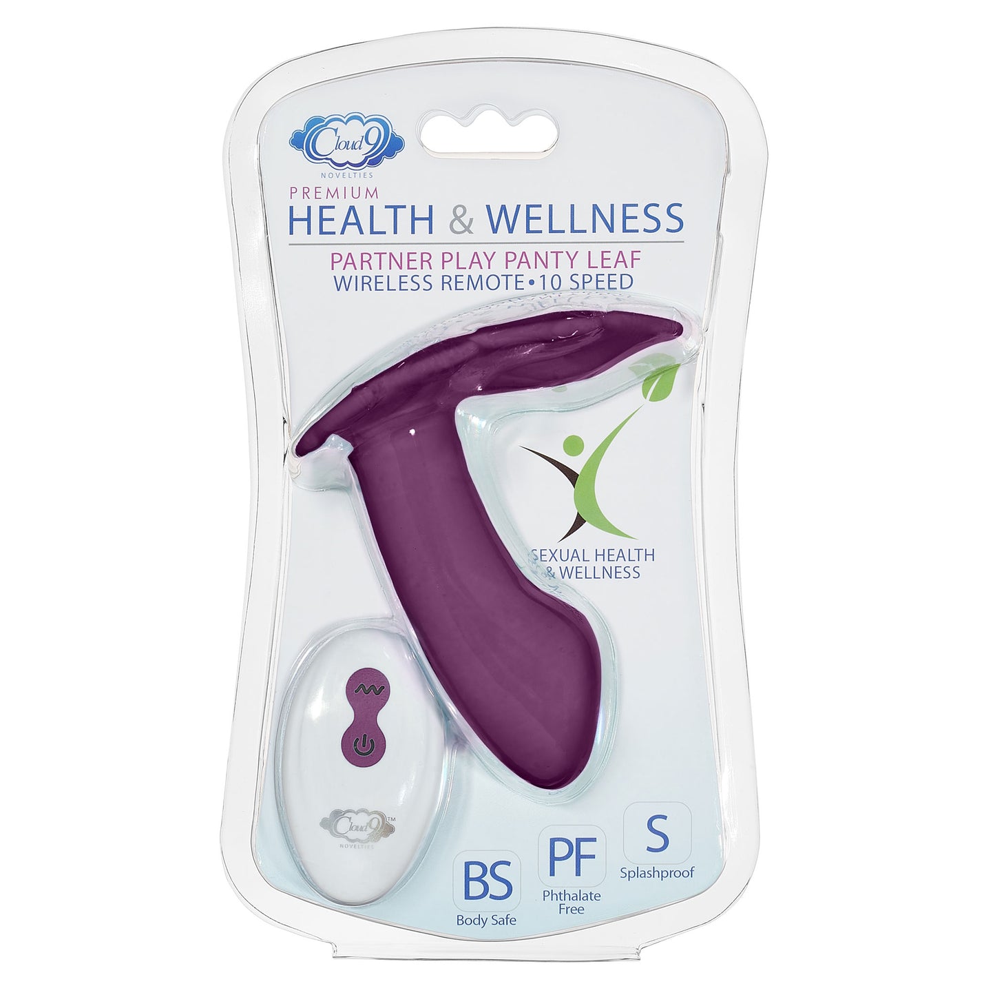 Partner Panty Leaf Vibrator With Remote Control -  Plum WTC941