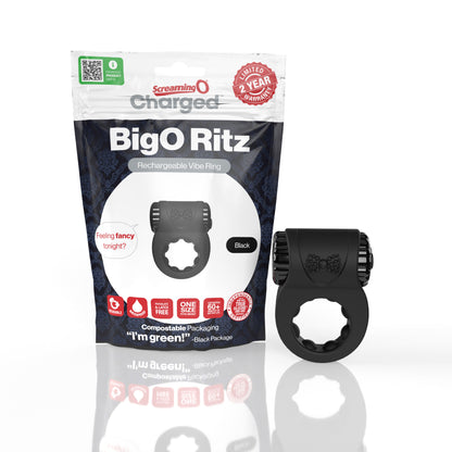 Screaming O - Big O Ritz Rechargeable Vibe Ring -  Black SO-ABR-BL