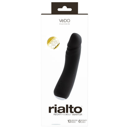 Rialto Rechargeable Vibrator - Black VI-L0116