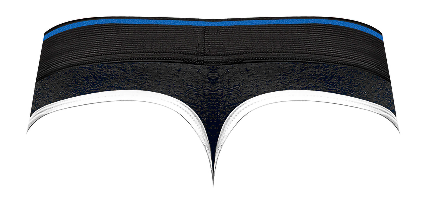 Retro Sport Panel Thong - S/ M - Black/ Blue MP-414265RBSM