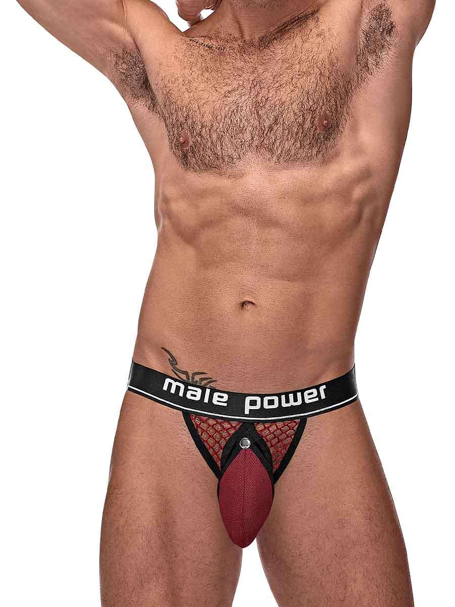 Cock Pit Net Cock Ring Jock - S/ M - Burgundy MP-346260BNSM