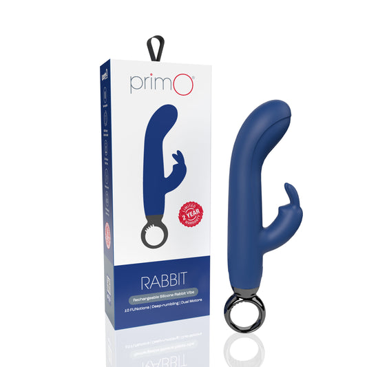 Primo Rabbit Rechargeable Vibrator - Blueberry AP2-BB