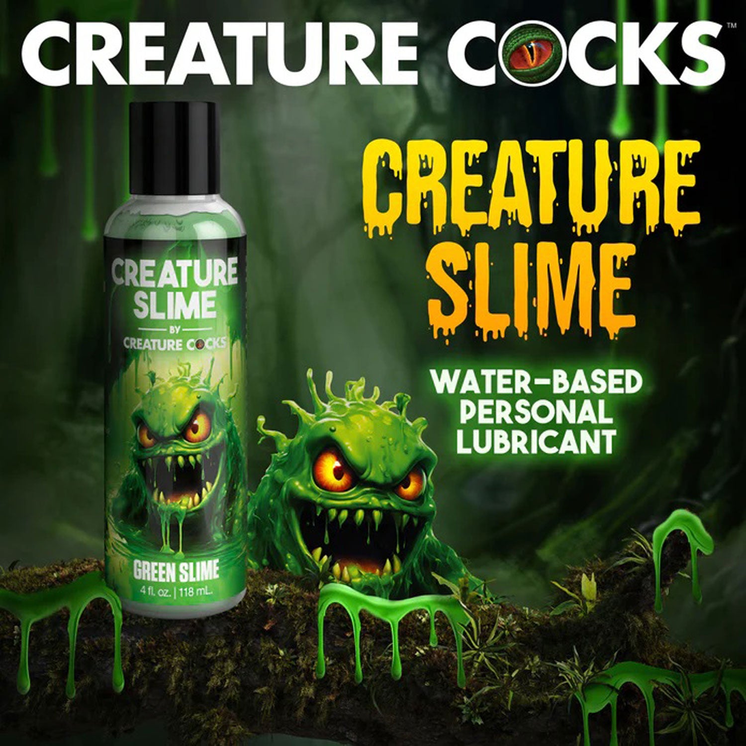 4oz Creature Slime Green Slime Water-Based - Lubricant CC-AH586-4OZ