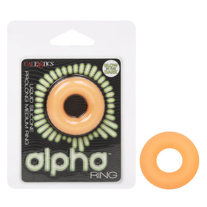 Alpha Glow-in-the-Dark Liquid Silicone Prolong   Medium Ring - Orange SE1491532