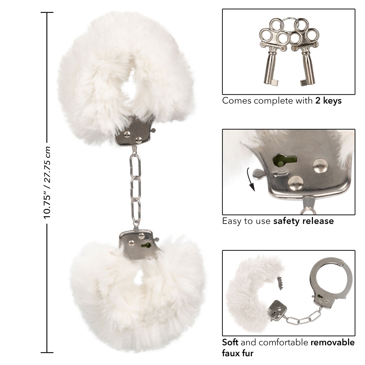 Ultra Fluffy Furry Cuffs - White SE2651503