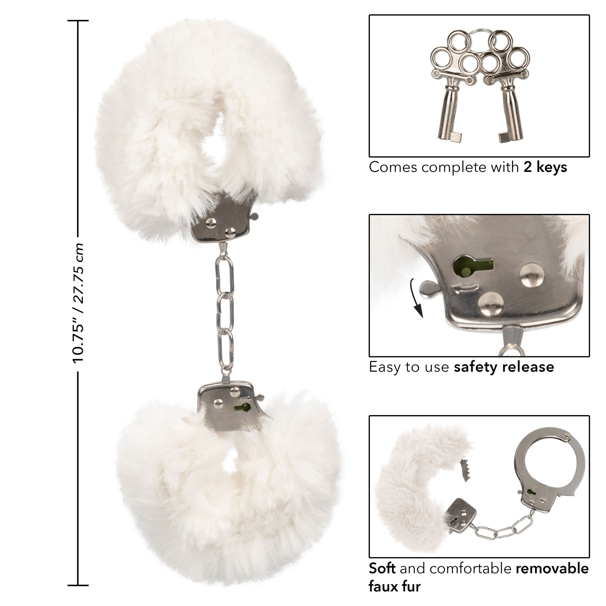 Ultra Fluffy Furry Cuffs - White SE2651503