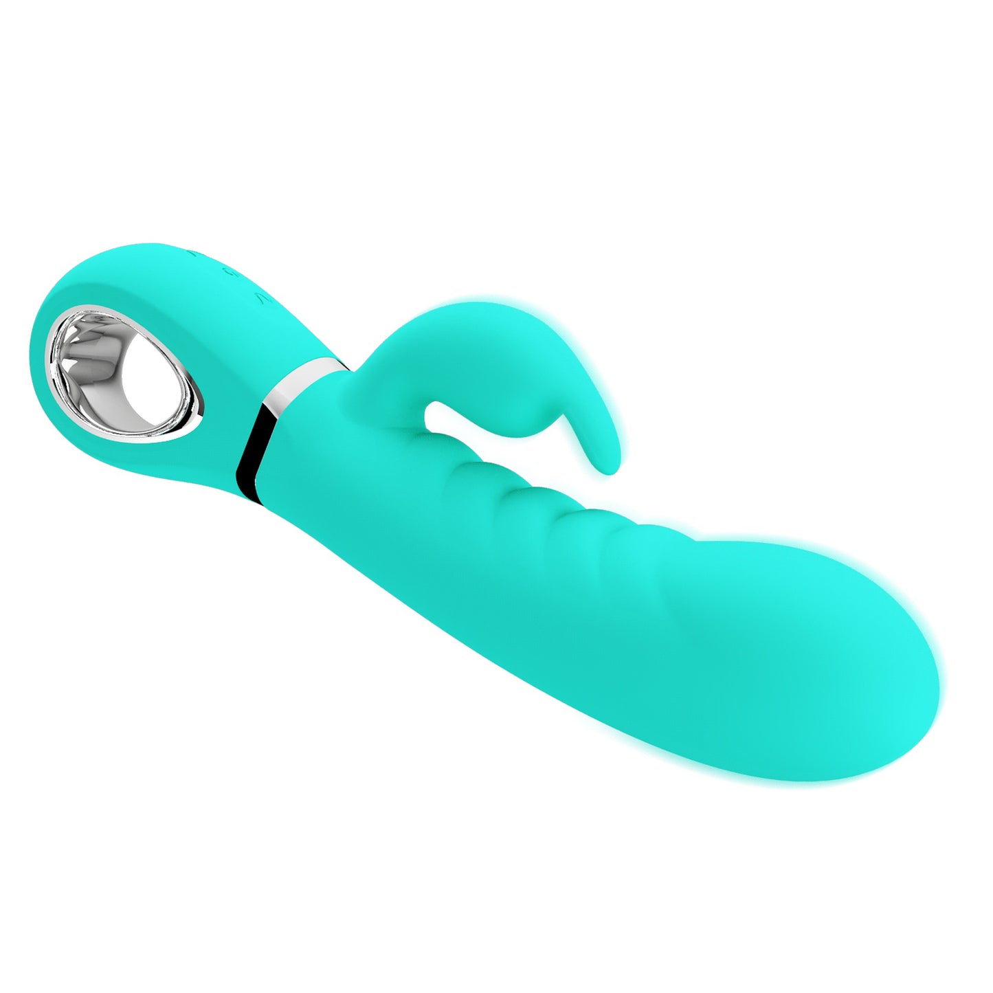 Prescott Super Soft Rabbit Silicone Vibrator -  Teal BI-014635-4