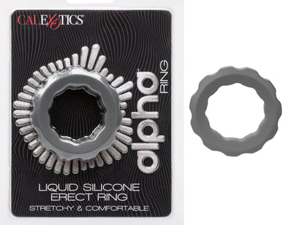 Alpha Liquid Silicone Erect Ring - Gray SE1492152