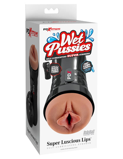 Wet Pussies - Super Luscious Lips Self  Lubricating Stroker - Brown PDRD44029