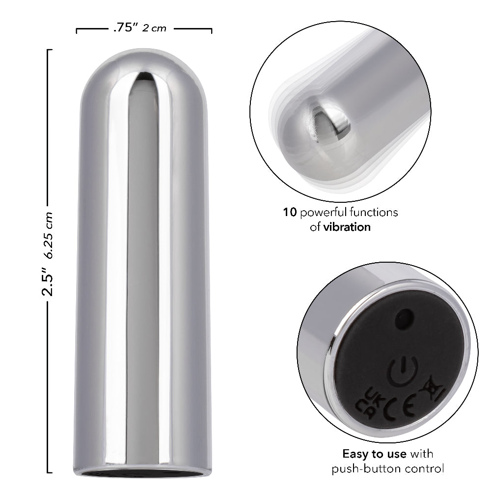 10 Function Rechargeable Bullet - Silver RM0062101