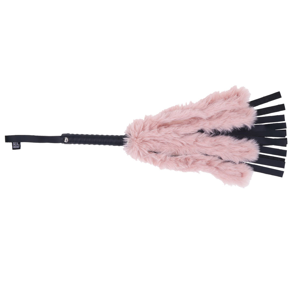 Brat Faux Fur Flogger - Pink/black SS09848