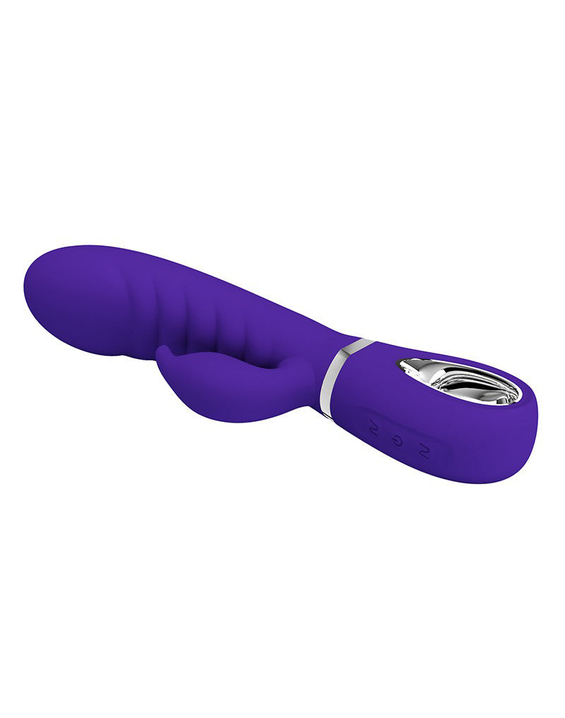 Prescott Super Soft Rabbit Silicone Vibrator -  Purple BI-014635-3