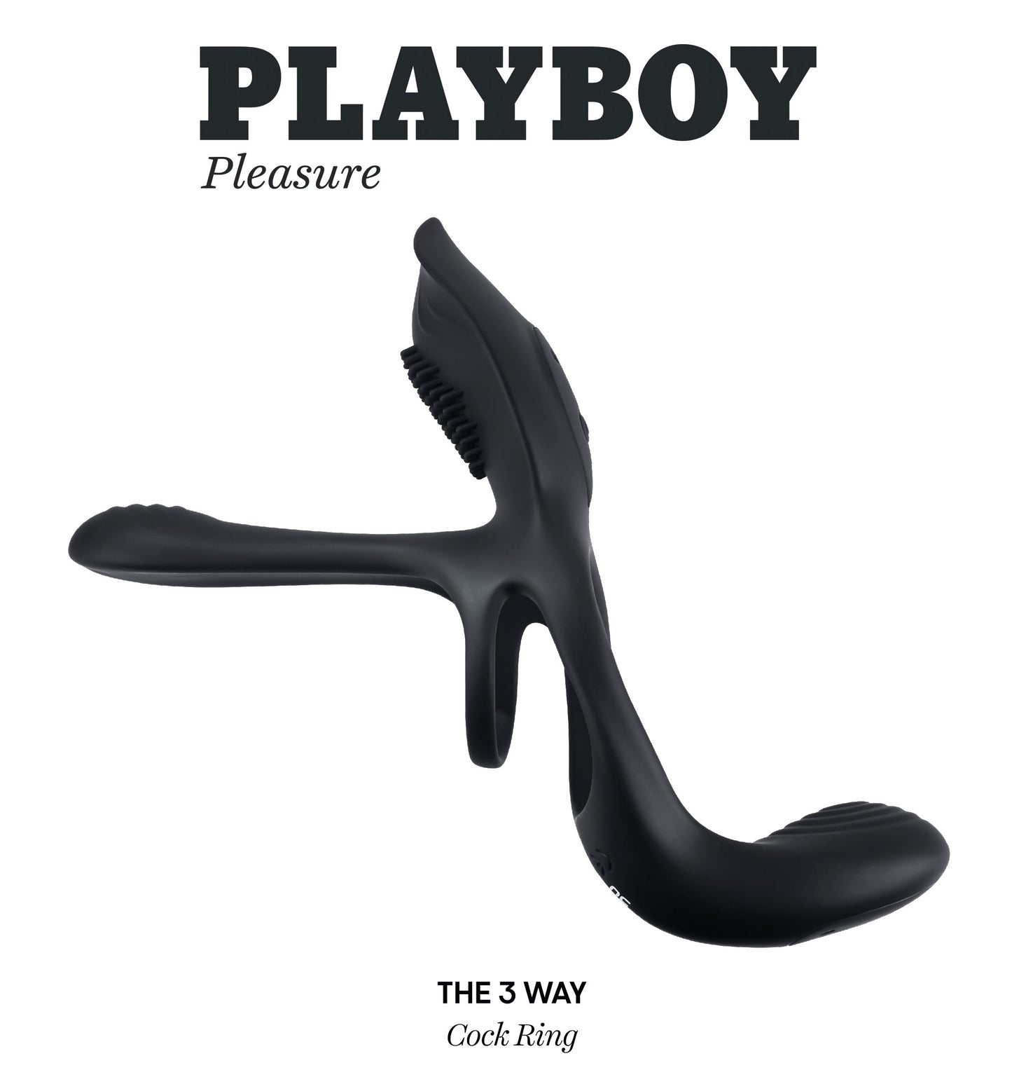 Playboy Pleasure - the 3 Way - Cock Ring - Black PB-RS-1287-2