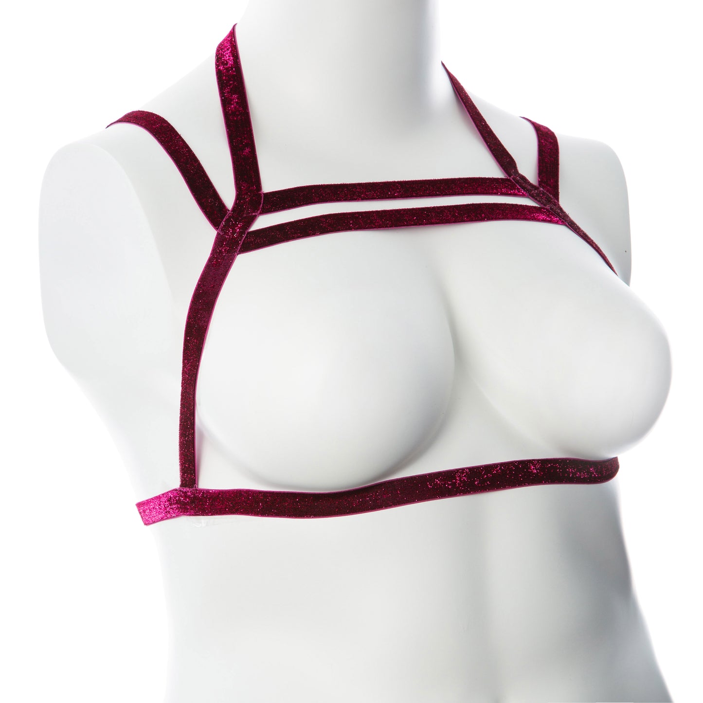 Gender Fluid Sugar Coated Harness - Large/xxlarge  - Raspberry GFL-H402