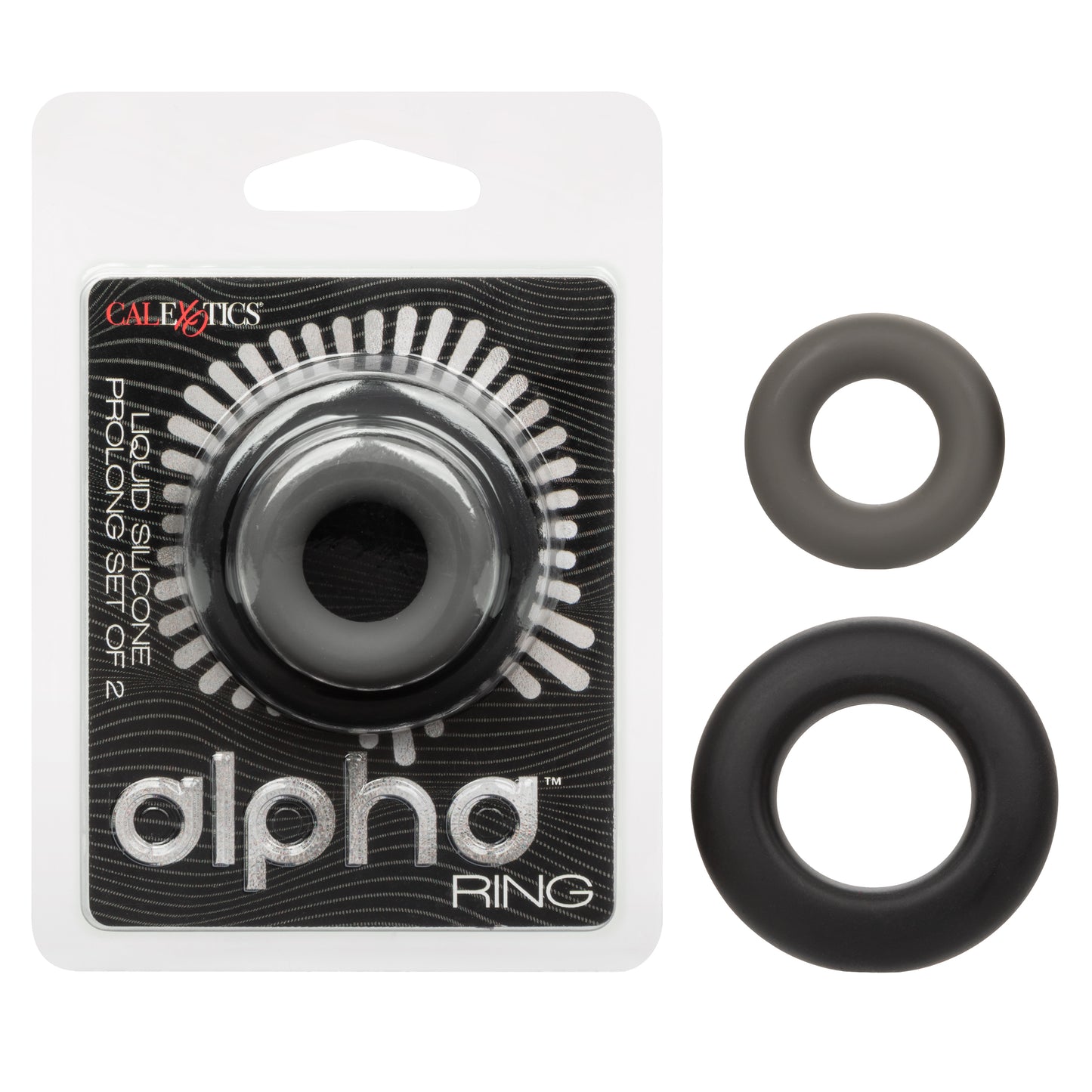 Alpha Liquid Silicone Prolong Set of 2 - Black/gray SE1491902