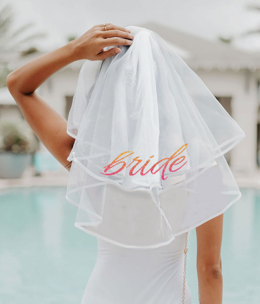 Glitterati Bride Veil - White LG-CP1088