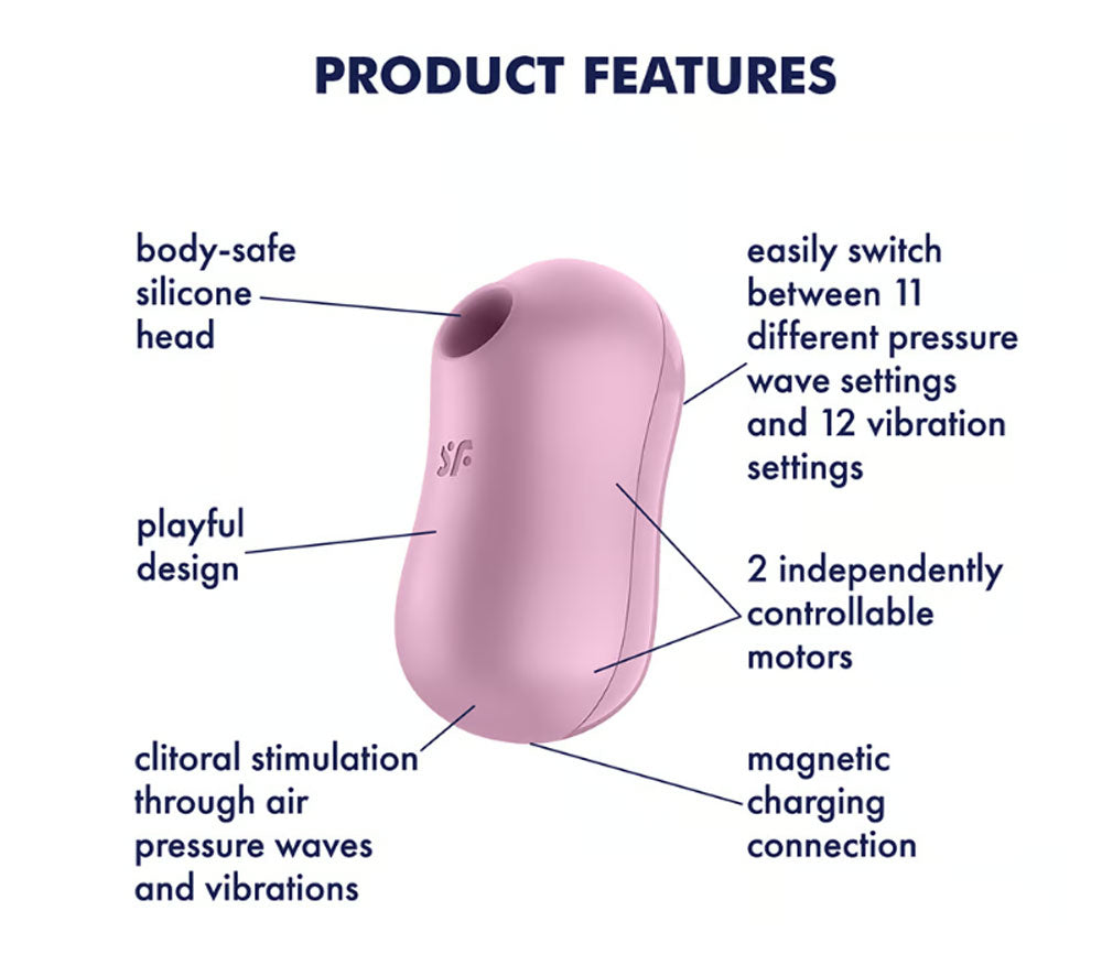 Satisfyer Cotton Candy - Air Pulse Stimulator Plus Vibrator - Lilac SAT-J2018-U270-2