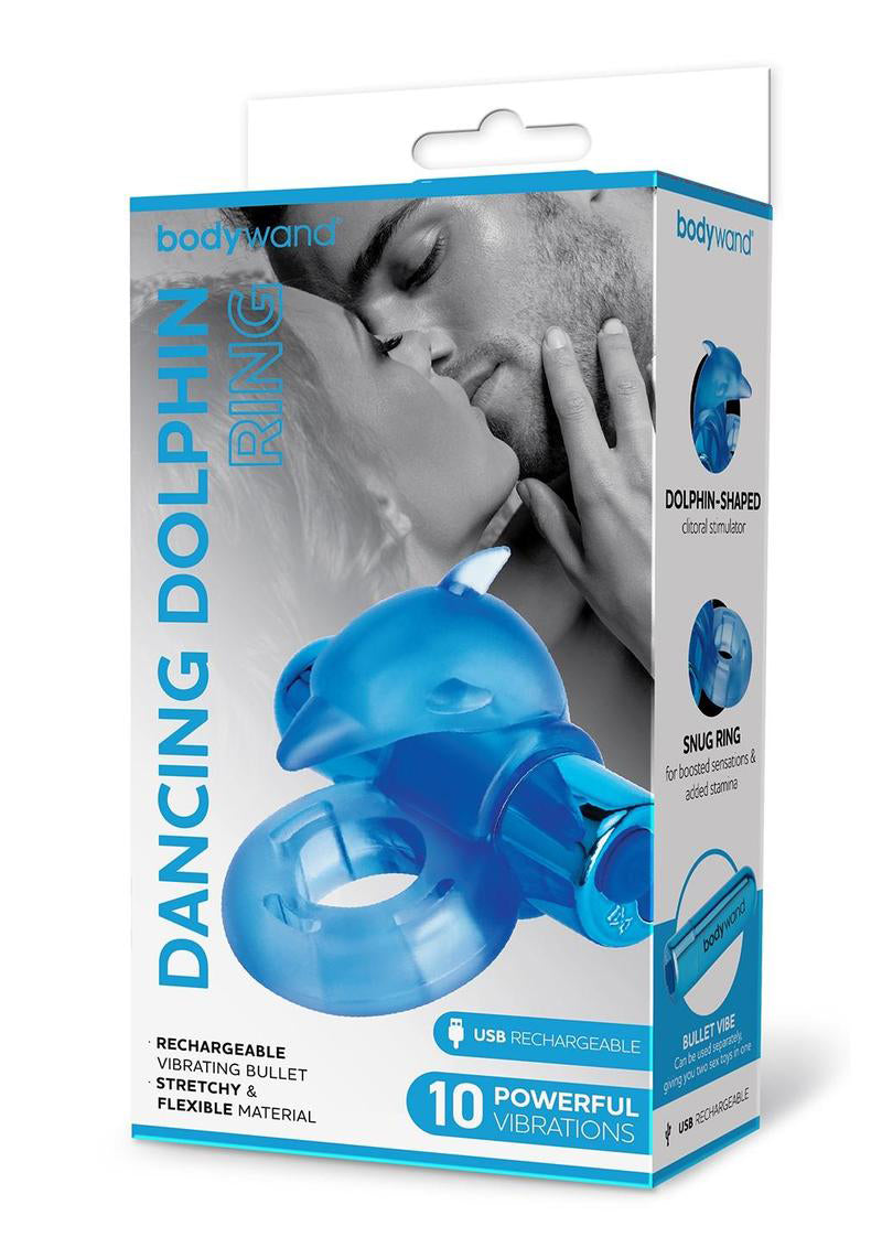 Bodywand Rechargeable Dancing Dolphin Ring - Blue X-BW1507