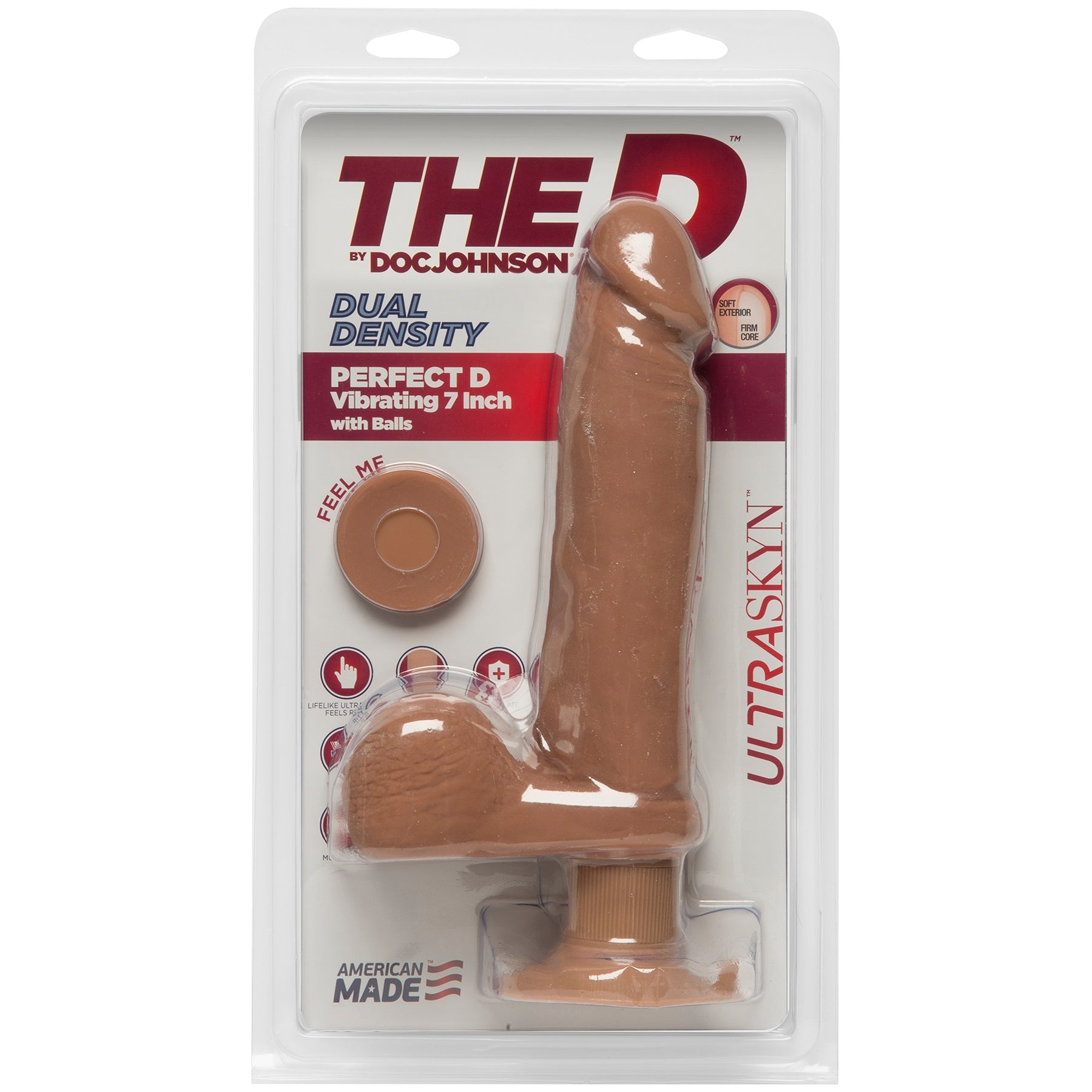 The D - Perfect D Vibrating 8 Inches - Caramel DJ1701-05-CD