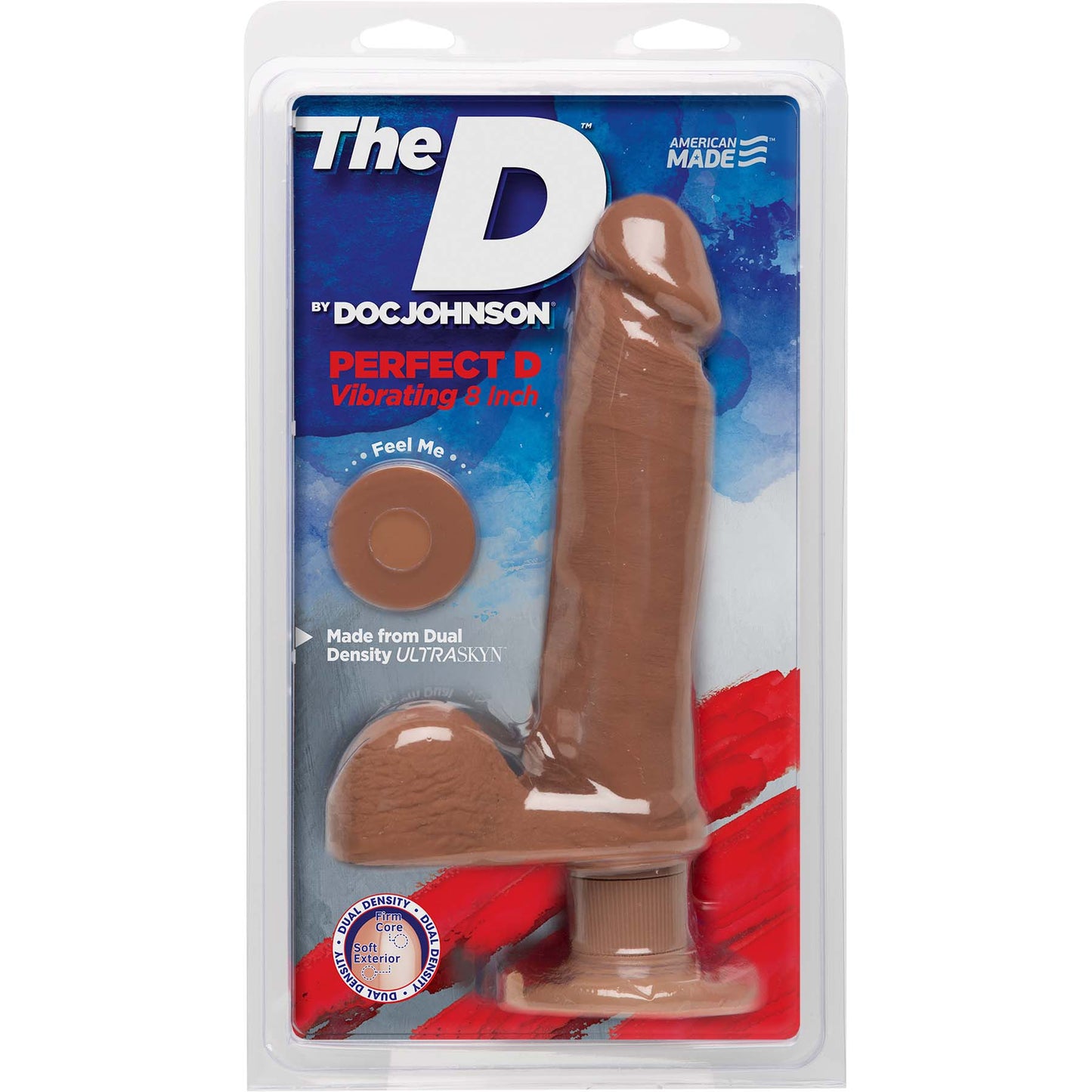 The D - Perfect D Vibrating 8 Inches - Caramel DJ1701-05-CD