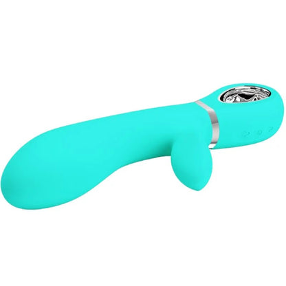 Thomas Super Soft Silicone Rabbit Vibrator -  Turquoise BI-014621-4