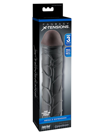 Fantasy X-Tension Mega 3-Inch Extension - Black PD4115-23