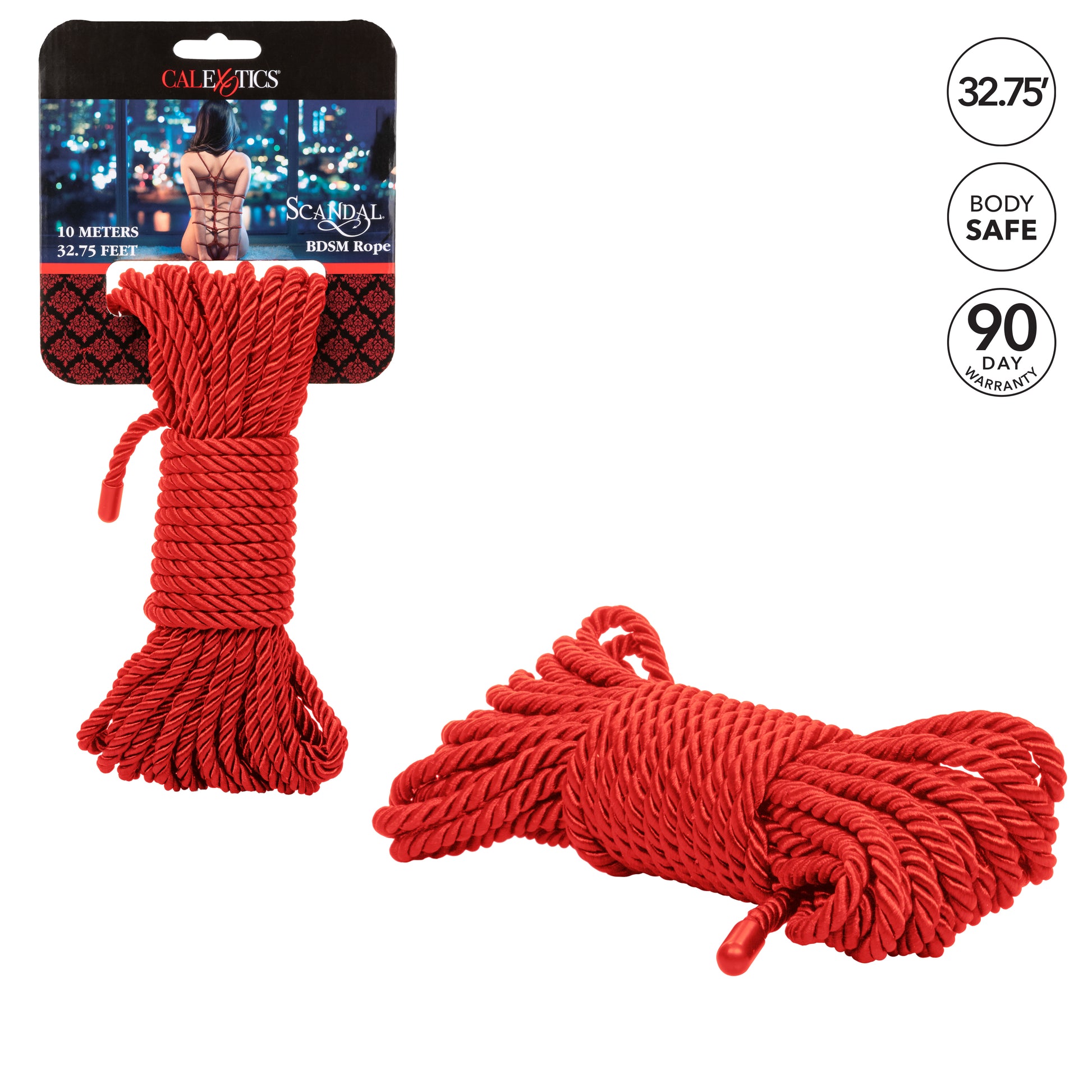 Scandal BDSM Rope 32.75ft/ 10m - Red SE2711962