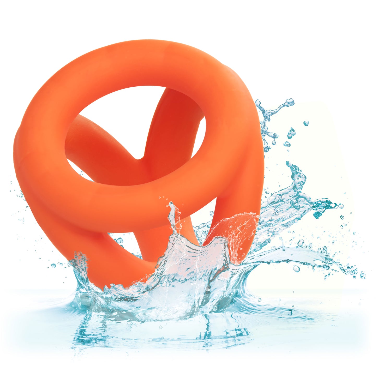 Alpha Liquid Silicone Tri-Ring - Orange  Orange SE1492362