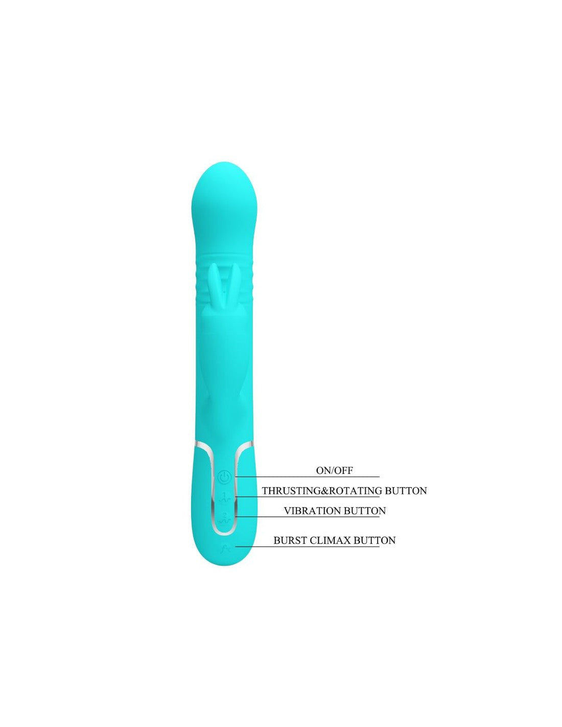 Coale Rabbit Vibrator Pearls - Turquoise BW-500013-1