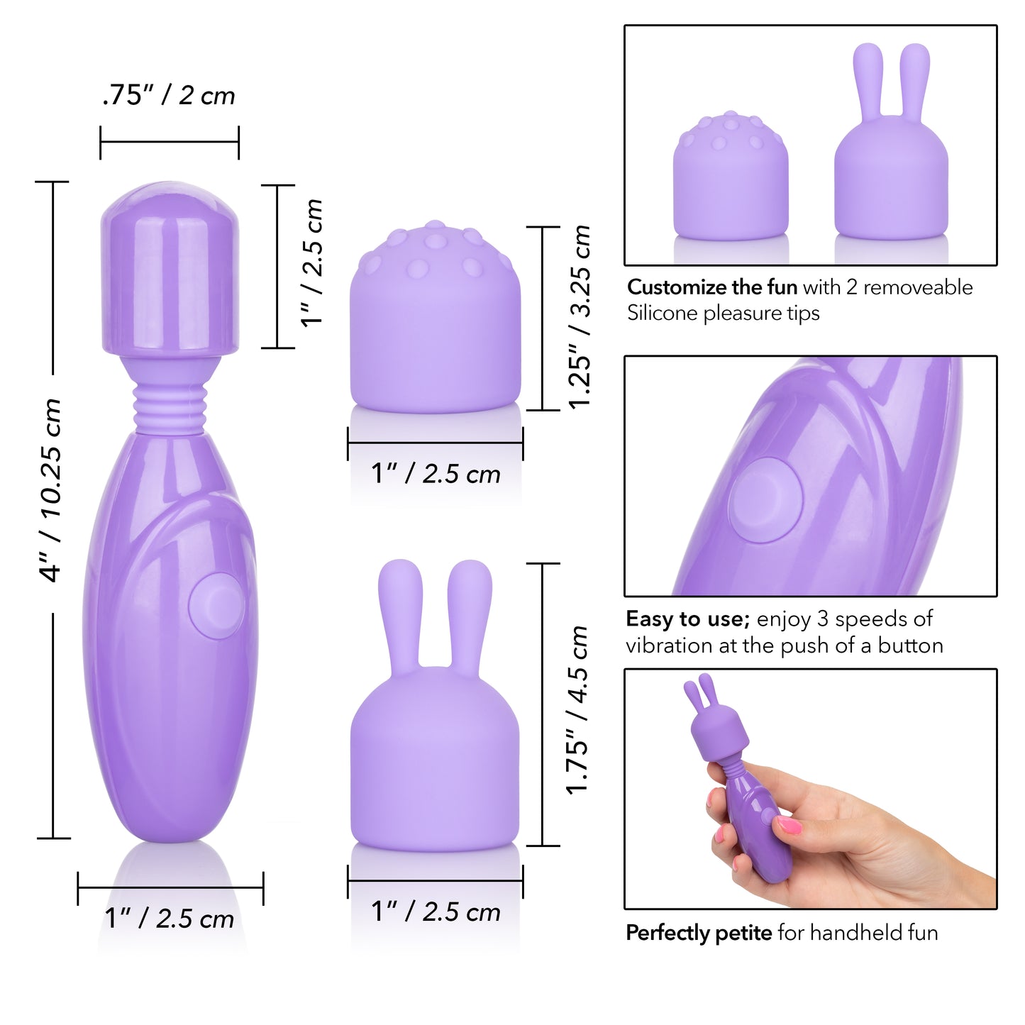 Dr. Laura Berman Olivia Rechargeable Mini  Massager With Attachments SE9730503