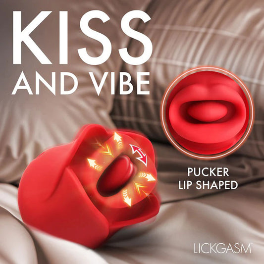 Sweet Kiss Kissing & Vibrating Clitoral Stimulator - Red INM-AH518-RED