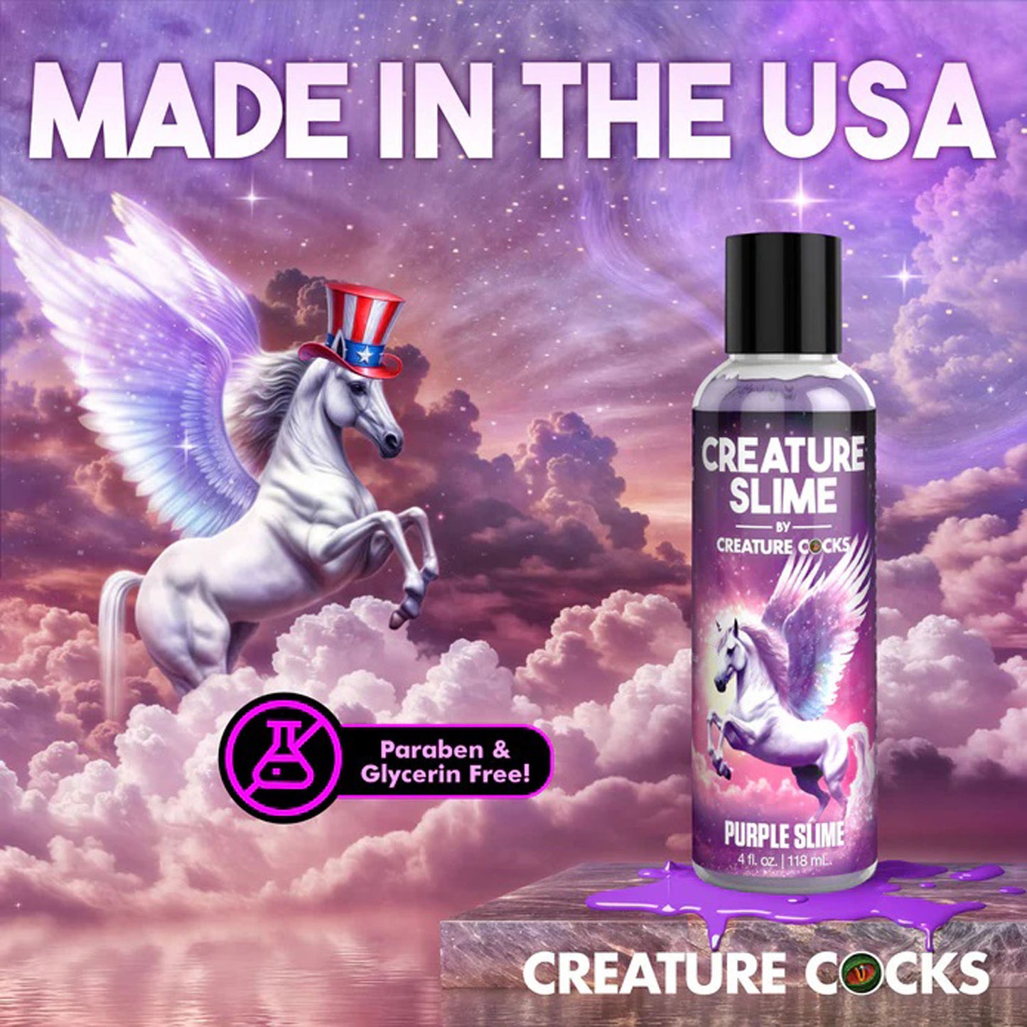 4oz Creature Slime Purple Slime Water-Based - Lubricant CC-AH587-4OZ