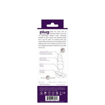 Plug Rechargeable Anal Vibe - Deep Purple VI-P2113