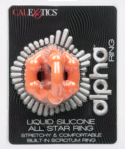 Alpha Liquid Silicone All Star Ring - Orange SE1492402