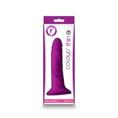 Colours - Pleasures - Thin 5 Inch Dildo - Purple NSN-0405-55