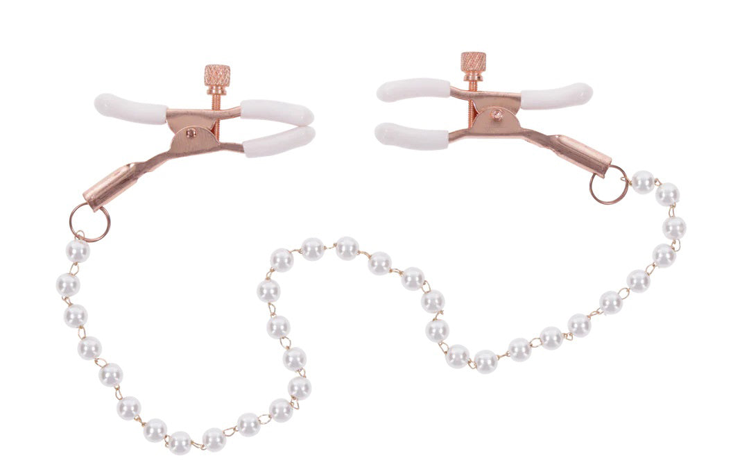 Peaches N Creame Pearl Nipple Clamps - Pink SS09964