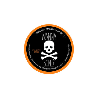 Naughty Massage Candle - Wanna Bone - Pumpkin  Spice KS14308